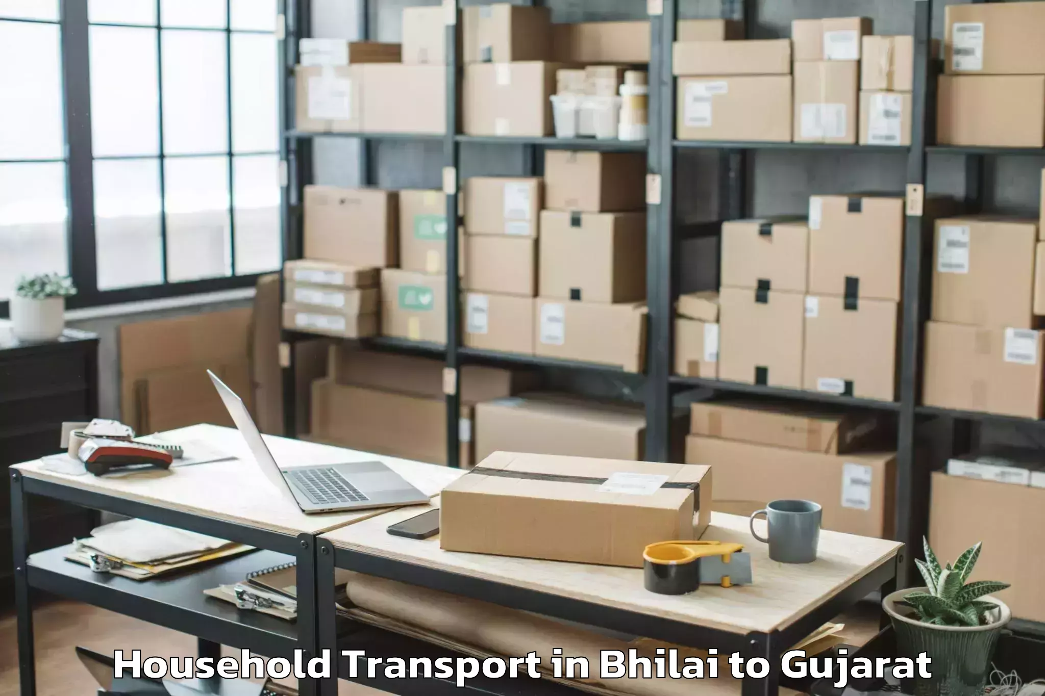 Affordable Bhilai to Gondal Household Transport